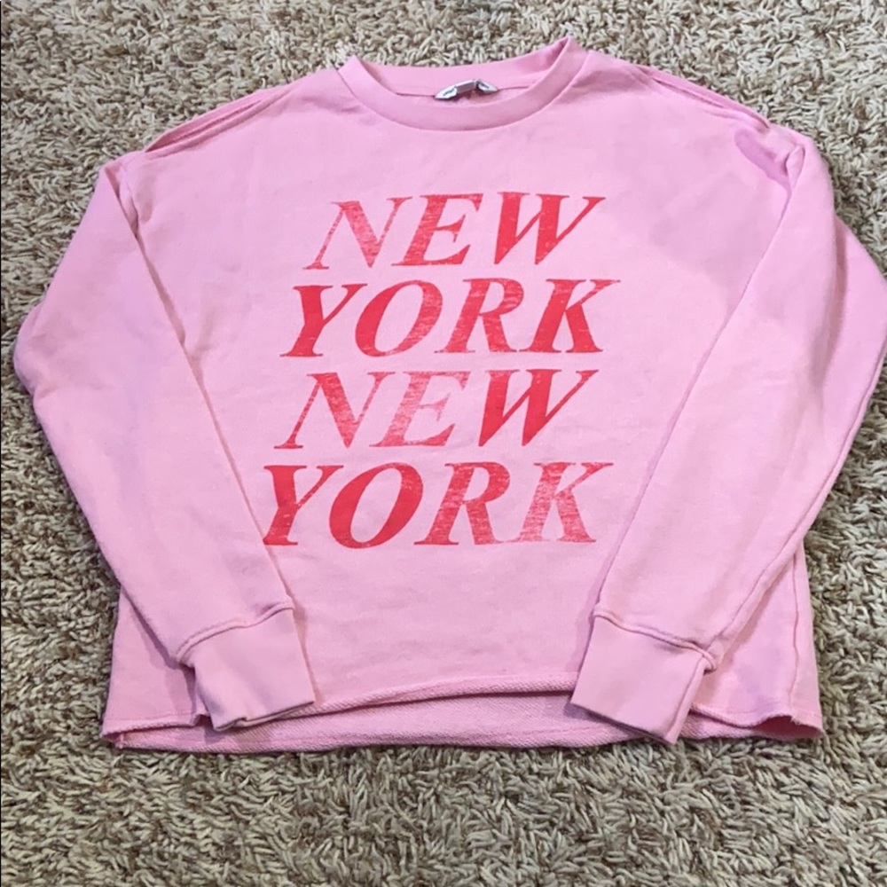 "NEW YORK" AMERICAN EAGLE OPEN SHOULDER CREWNECK